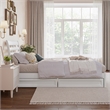 Emelie Twin XL Wood Platform Bed with Panel Footboard & Storage Drawers in White