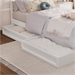 Emelie Twin XL Wood Platform Bed with Panel Footboard & Storage Drawers in White
