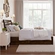 Emelie Full Wood Platform Bed with Panel Footboard and Storage Drawers in Walnut