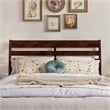 Emelie Full Wood Platform Bed with Panel Footboard and Storage Drawers in Walnut