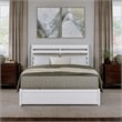 Emelie Queen Wood Platform Bed with Panel Footboard and Storage Drawers in White