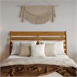 Emelie Queen Wood Platform Bed with Panel Footboard & Drawers in Light Toffee