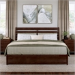 Emelie King Wood Platform Bed with Panel Footboard and Storage Drawers in Walnut