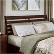 Emelie King Wood Platform Bed with Panel Footboard and Storage Drawers in Walnut