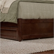 Emelie King Wood Platform Bed with Panel Footboard and Storage Drawers in Walnut