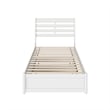 Emelie Twin XL Wood Platform Bed with Panel Footboard & Twin XL Trundle in White