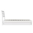Emelie Twin XL Wood Platform Bed with Panel Footboard & Twin XL Trundle in White