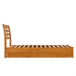 Emelie Twin XL Platform Bed with Panel Footboard & TXL Trundle in Light Toffee