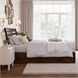 Emelie Full Wood Platform Bed with Panel Footboard and Twin Trundle in Walnut