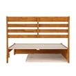 Emelie Full Platform Bed with Panel Footboard & Twin Trundle in Light Toffee