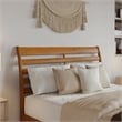 Emelie Queen Platform Bed with Panel Footboard & TXL Trundle in Light Toffee