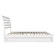Emelie King Wood Platform Bed with Panel Footboard and Twin XL Trundle in White