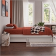 Barcelona Twin XL Solid Wood Panel Platform Bed with Storage Drawers in White