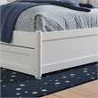 Barcelona Twin Panel Platform Bed with 2 Storage Drawers in White