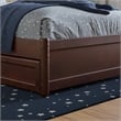 Barcelona Twin Panel Platform Bed with 2 Storage Drawers in Walnut