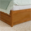 Barcelona Twin Panel Platform Bed with 2 Storage Drawers in Light Toffee