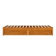 Barcelona Twin Panel Platform Bed with 2 Storage Drawers in Light Toffee