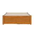 Barcelona Twin Panel Platform Bed with 2 Storage Drawers in Light Toffee