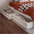 Barcelona Full Panel Platform Bed with 2 Storage Drawers in White