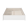Barcelona Full Panel Platform Bed with 2 Storage Drawers in White