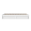 Barcelona Full Panel Platform Bed with 2 Storage Drawers in White