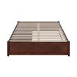 Barcelona Full Panel Platform Bed with 2 Storage Drawers in Walnut