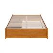 Barcelona Full Panel Platform Bed with 2 Storage Drawers in Light Toffee