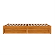 Barcelona Full Panel Platform Bed with 2 Storage Drawers in Light Toffee