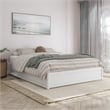 Barcelona Queen Panel Platform Bed with 2 Storage Drawers in White
