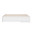 Barcelona Queen Panel Platform Bed with 2 Storage Drawers in White