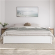 Barcelona King Panel Platform Bed with 2 Storage Drawers in White