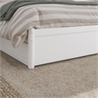 Barcelona King Panel Platform Bed with 2 Storage Drawers in White