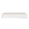 Barcelona King Panel Platform Bed with 2 Storage Drawers in White