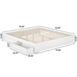 Barcelona King Panel Platform Bed with 2 Storage Drawers in White