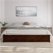 Barcelona King Panel Platform Bed with 2 Storage Drawers in Walnut