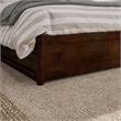 Barcelona King Panel Platform Bed with 2 Storage Drawers in Walnut