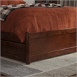 Barcelona Twin XL Solid Wood Panel Platform Bed with Twin XL Trundle in Walnut