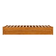 Barcelona Twin XL Wood Panel Platform Bed with Twin XL Trundle in Light Toffee