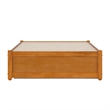Barcelona Twin XL Wood Panel Platform Bed with Twin XL Trundle in Light Toffee