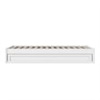 Barcelona Twin Solid Wood Panel Platform Bed with Twin Trundle in White