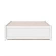 Barcelona Twin Solid Wood Panel Platform Bed with Twin Trundle in White