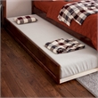 Barcelona Full Solid Wood Panel Platform Bed with Twin Trundle in Walnut