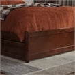 Barcelona Full Solid Wood Panel Platform Bed with Twin Trundle in Walnut
