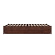 Barcelona Full Solid Wood Panel Platform Bed with Twin Trundle in Walnut