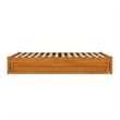 Barcelona Full Solid Wood Panel Platform Bed with Twin Trundle in Light Toffee