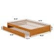 Barcelona Full Solid Wood Panel Platform Bed with Twin Trundle in Light Toffee