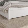 Barcelona Queen Solid Wood Panel Platform Bed with Twin XL Trundle in White