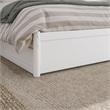 Barcelona King Solid Wood Panel Platform Bed with Twin XL Trundle in White