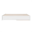 Barcelona King Solid Wood Panel Platform Bed with Twin XL Trundle in White