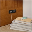 Hamilton Solid Wood Full Murphy Bed Chest w/Mattress and Storage in Light Toffee